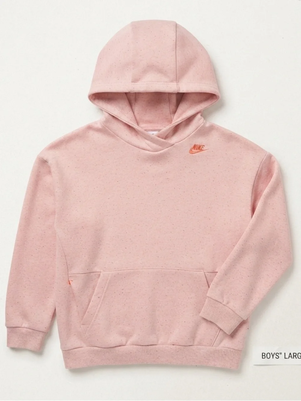 Nike Salmon Pink Speckle Hoodie Boys L